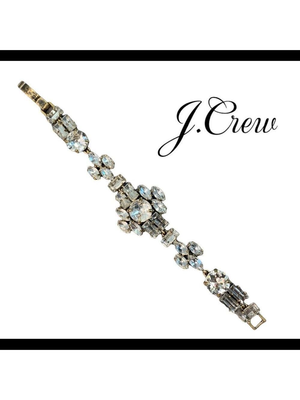 J. Crew Vintage Clear Crystal Rhinestone Bracelet